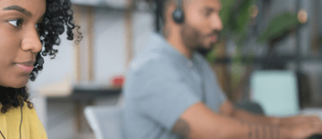 People working