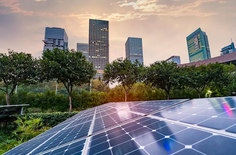 Solar Panels cityscape