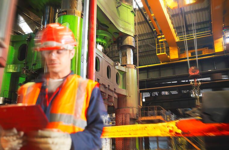Man in Hardhat Blurred