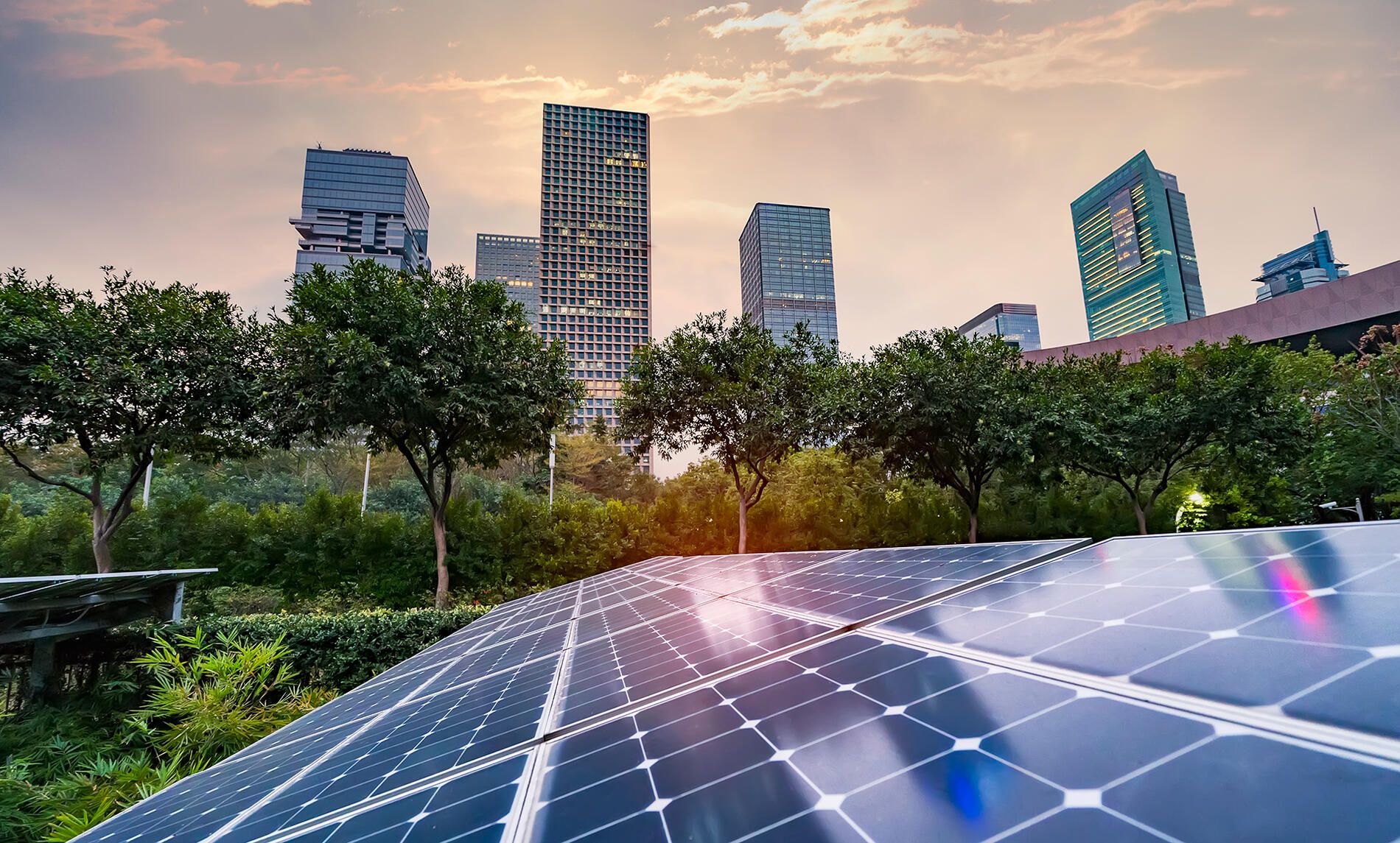 Solar Panels cityscape